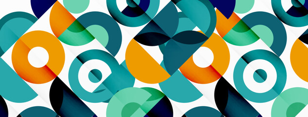 Colorful circle abstract background. Template for wallpaper, banner, presentation, background