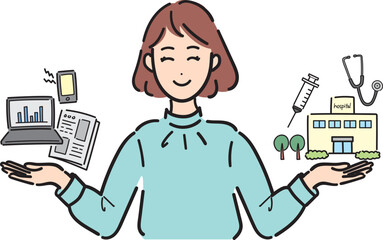 仕事と治療を両立している女性