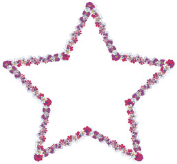 メッセージカードに使えるフレーム 枠 花のイラスト