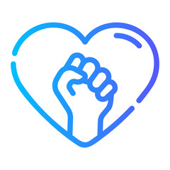 Obraz premium human rights gradient icon