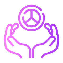 peace gradient icon