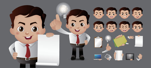 Business people in office style clothes. Build your personal design stock vector