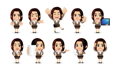 People with different poses. vector