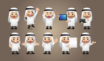 People with different poses. vector