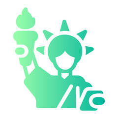 statue of liberty gradient icon