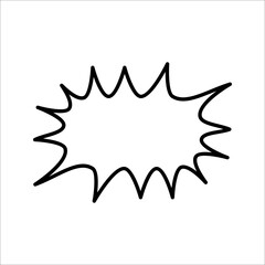 Comic Speech Bubble icon. Vector Illustration for Comics Book on white background