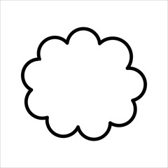 Comic Speech Bubble icon. Vector Illustration for Comics Book on white background