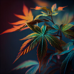 Closeup of a Cannabis plant