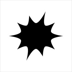 Comic Speech Bubble icon. Vector Illustration for Comics Book on white background