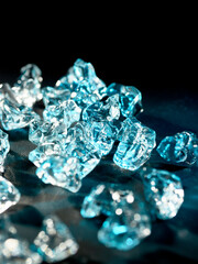 a crystal-like piece of ice