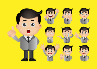 Cute Set - Set of businessman