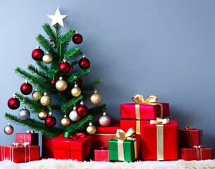 christmas tree with presents