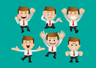 Fototapeta premium Cute Set - Set of business character