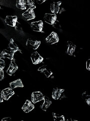 a crystal-like piece of ice