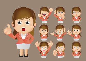 Cute Set - Set of businesswoman