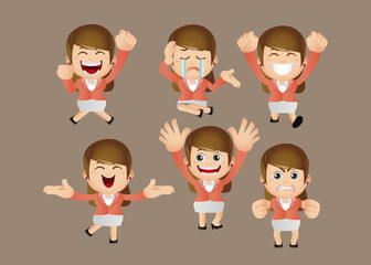 Cute Set - Set of businesswoman