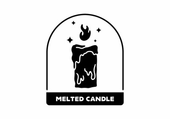 Illustration tattoo of a melted candle