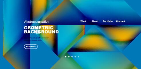 Dynamic triangle design with fluid gradient colors abstract background