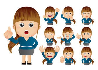 Cute Set - Set of business people 