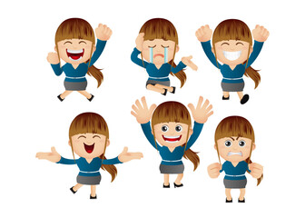 Cute Set - Set of business people 