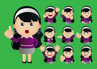 Cute Set - Set of business people 