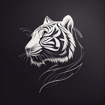 Tiger Line Art 17586847 Vector Art at Vecteezy