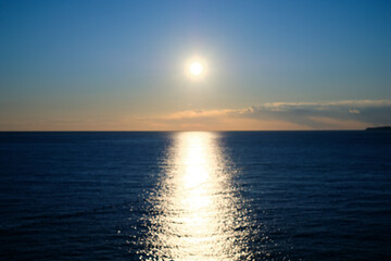 view of sunrise in the sea