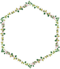 メッセージカードに使えるフレーム 枠 花のイラスト