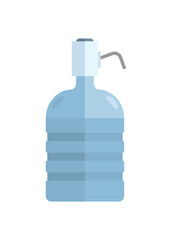 Water gallon with electric pump installed. Simple flat illustration.