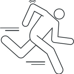 Human silhouette outline icon. Drawing doodle line person symbol. Basic posture people svg. Persons symbol for infographics website design, logo, app, UI. Vector.