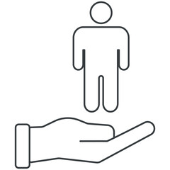 Human silhouette outline icon. Drawing doodle line person symbol. Basic posture people svg. Persons symbol for infographics website design, logo, app, UI. Vector.