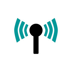 Tower Signal Antenna Icon Vector Illustration Logo Template