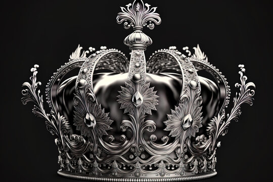 Silver crown, crown. Generative AI