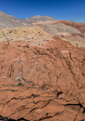 Vertical Panorama of Las Vegas Red Rock Canyon National Conservation Area from Above During the Day