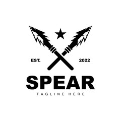 Spear Logo, Long Range Throwing Weapon Target Icon Design, Product And Company Brand Icon Illustration