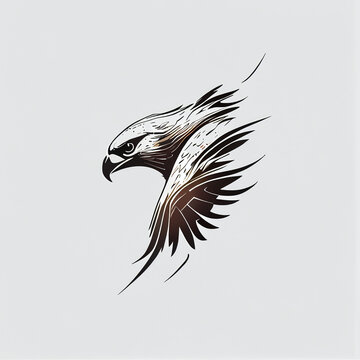 recommend clip art: Eagle minimalist line art logo