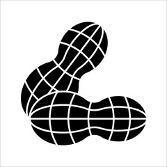 Peanut icon. Outline of peanut vector icon for web design. vector illustration isolated on white background
