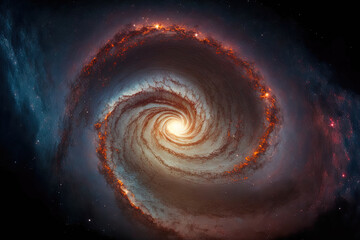 the long exposure image of the Milky Way galaxy's core. Generative AI