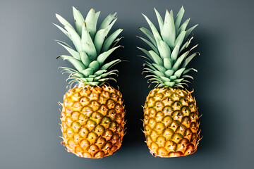 Generative AI digital art of a pineapple minimalist