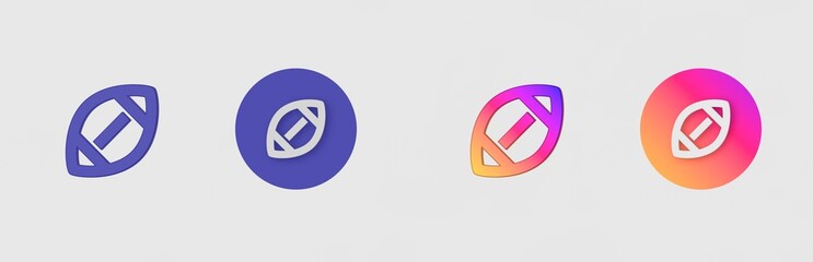 Ball, Sport element isolated on background, sign, icon, symbol, 3d rendering.