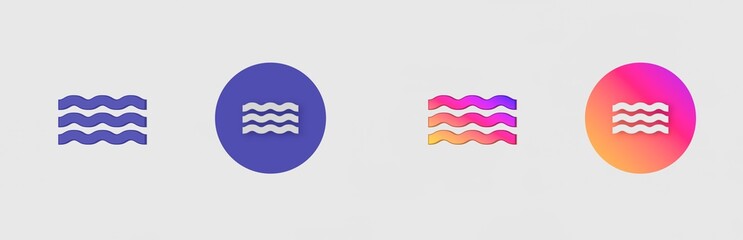 Nature, Season, Forecast, Weather isolated on background, sign, icon, symbol, 3d rendering.