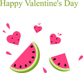 Vector Valentine's day greeting card with hearts.