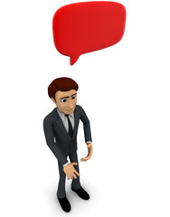 3d man thinking concept - 3d render