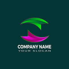 O modern abstract 3d letter logo design templet