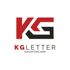 Initial Letter KG Icon Vector Logo Template Illustration Design