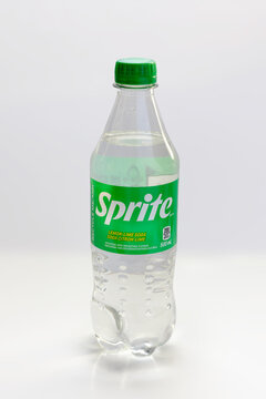 Calgary, Alberta, Canada. Dec 29, 2022. A bottle of Sprite Lemon-Lime Soda 500mL