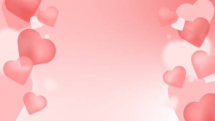 Valentines Day. Heart and pink background