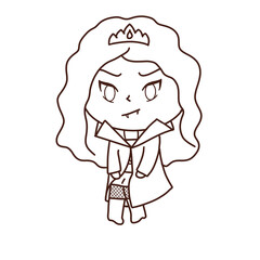 It was the image of a young vampire. She had terrifyingly pale skin.