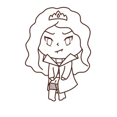 It was the image of a young vampire. She had terrifyingly pale skin.