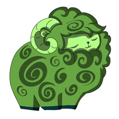 Chinese New Year tree sheep